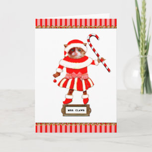 Funny Christmas Cat Holiday Card
