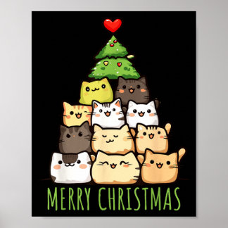 Funny Christmas Cat Love Shirt _ Cute Cat Mom Poster