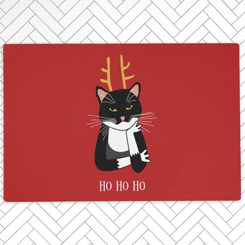 Funny Christmas Cat Pet Food Mat