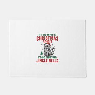 Funny Christmas Cat Spirit Vintage Engraving Desig Doormat