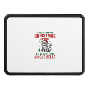 Funny Christmas Cat Spirit Vintage Engraving Desig Hitch Cover