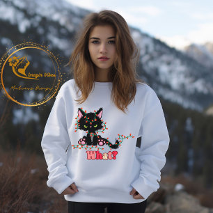Funny Christmas Cat What Sweatshirt