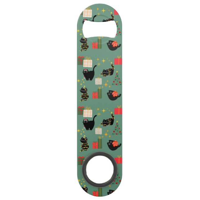 Funny Christmas Cats Bar Key (Front)