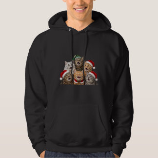 Funny Christmas Cats Holiday Design Hoodie