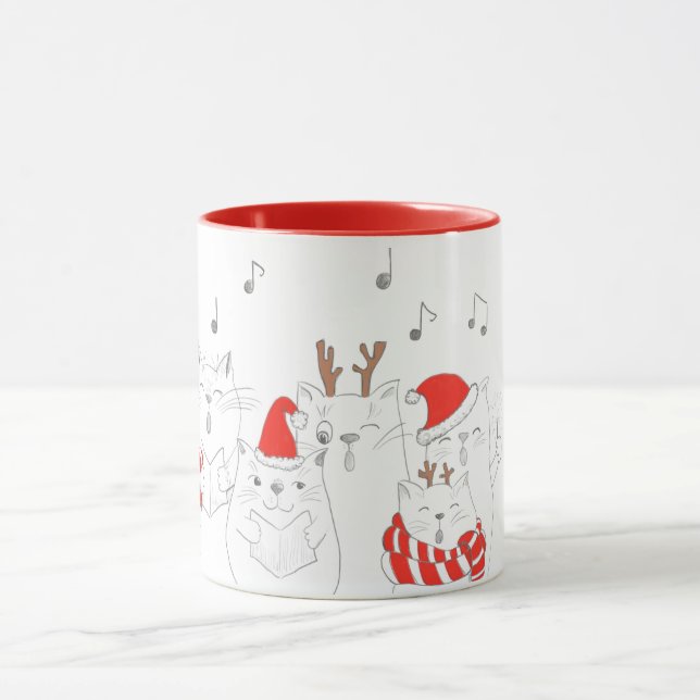 Funny Christmas Cats Mug (Center)