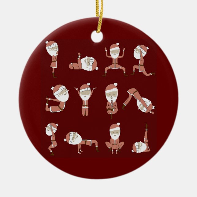 Funny Christmas  Ceramic Ornament (Front)