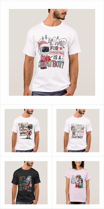 Funny Christmas Chatbot Tshirts and Gifts