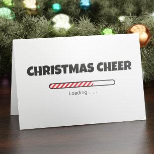 Funny Christmas Cheer Progress Bar Modern Holiday Card