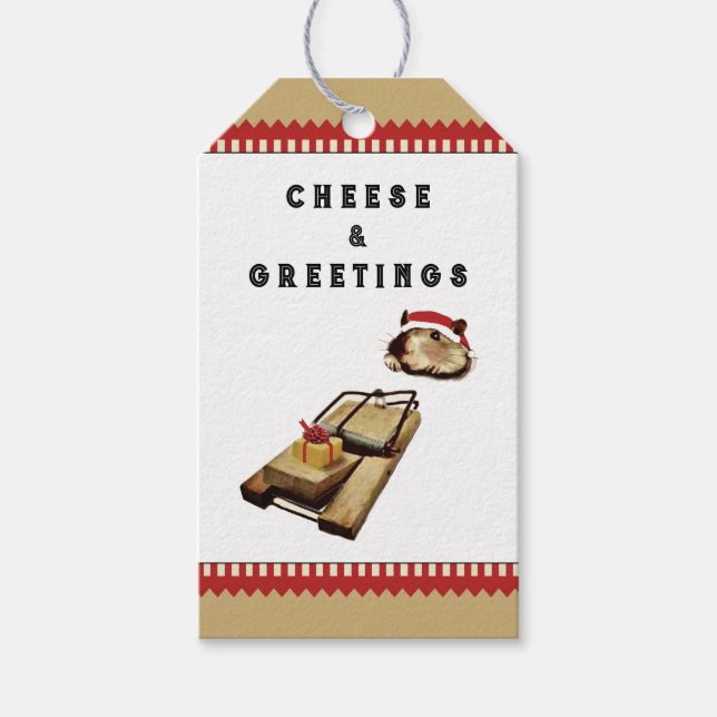 Funny Christmas Cheese Gift Tags (Front)