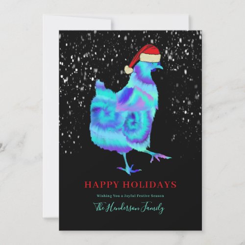 Funny Christmas Chicken Dance Personalized  Holiday Card