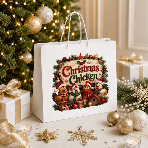 Funny Christmas Chicken Kids Gift Bag