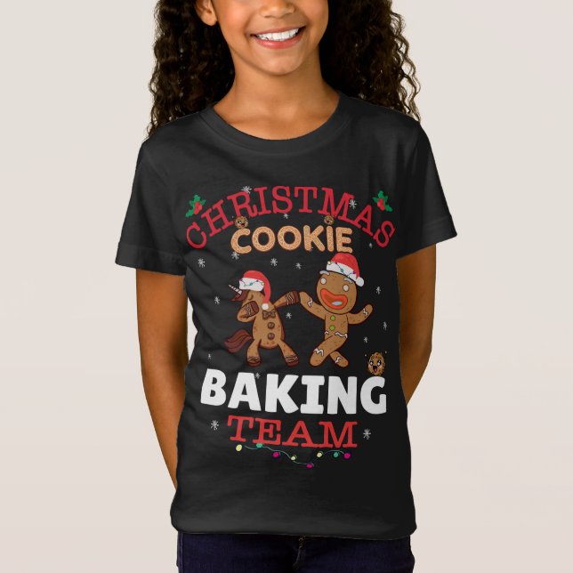 Funny Christmas Chocolate Gingerbread Cookie Bakin T-Shirt (Front)