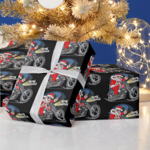 Santa Add Child's NAME Classic Christmas Theme Wrapping Paper, Zazzle