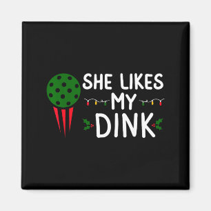 Funny Christmas Ckleball She Likes My Drink Outfit Magnet