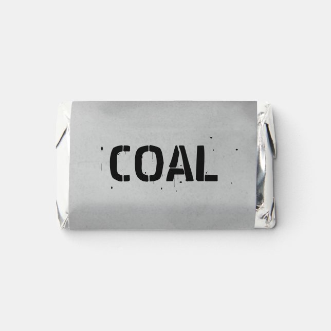 Funny Christmas Coal Chocolate  Hershey's Miniatures (Front)