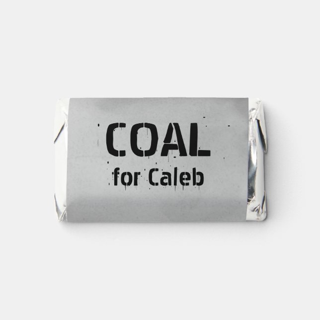 Funny Christmas Coal Custom Hershey's Miniatures (Front)