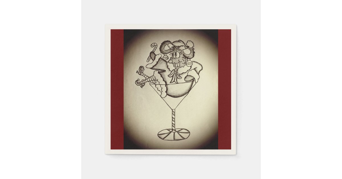 Funny Christmas Cocktail Napkins Zazzle