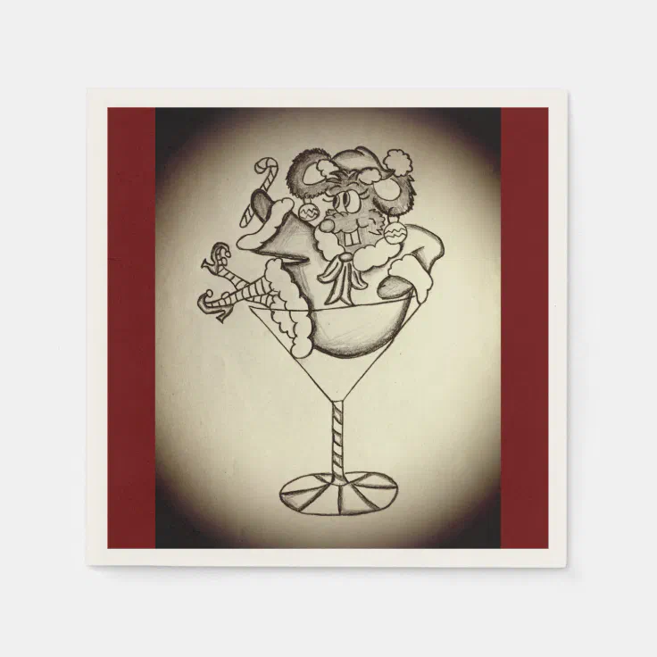 Funny Christmas Cocktail Napkins Zazzle