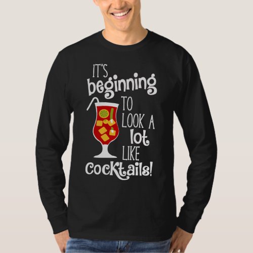 Funny Christmas Cocktails T_Shirt