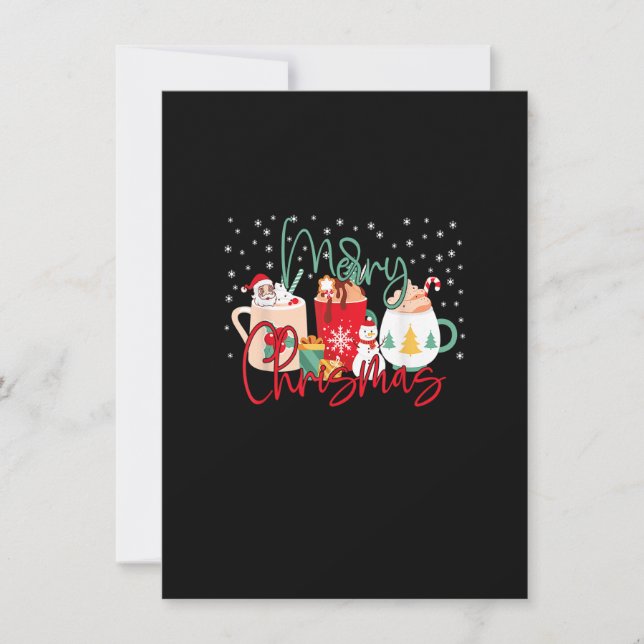 Funny Christmas Coffee For Women Sweets Winter Cof Invitation (Front)