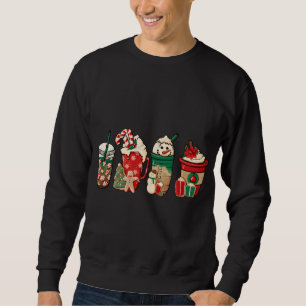 Funny Christmas Coffee Lover Cute Snowman Latte Xm Sweatshirt