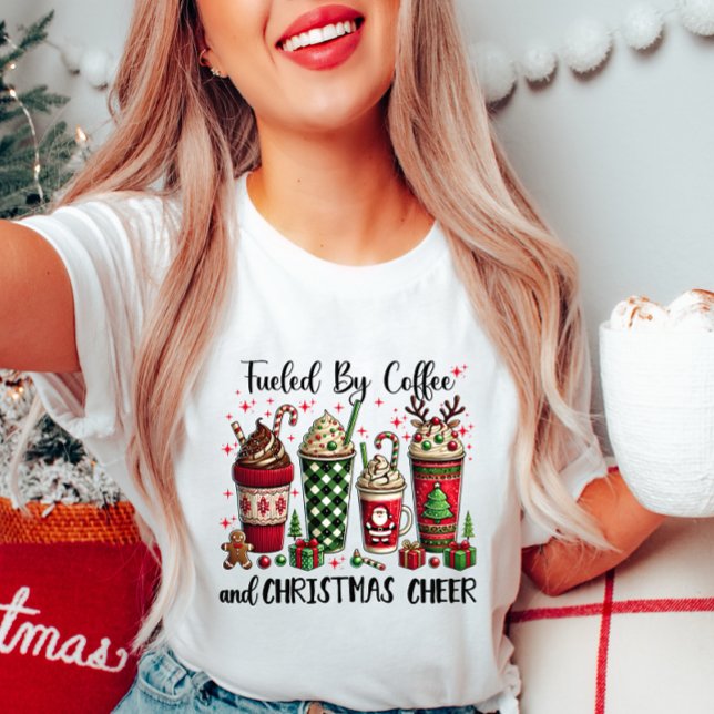 Funny Christmas Coffee T-Shirt – Fueled by Coffee (Creator Uploaded)
