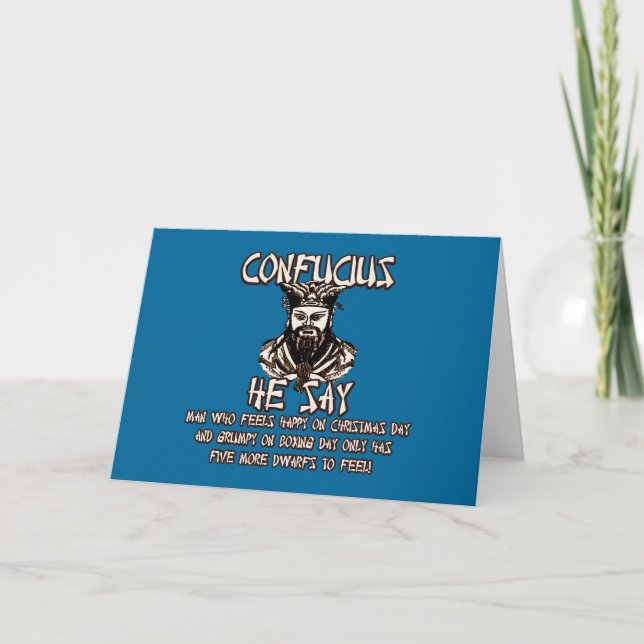 Funny Christmas Confucius Holiday Card (Front)
