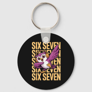 Funny Christmas Cool Owl Dabbing Xmas Dab Six Seve Keychain