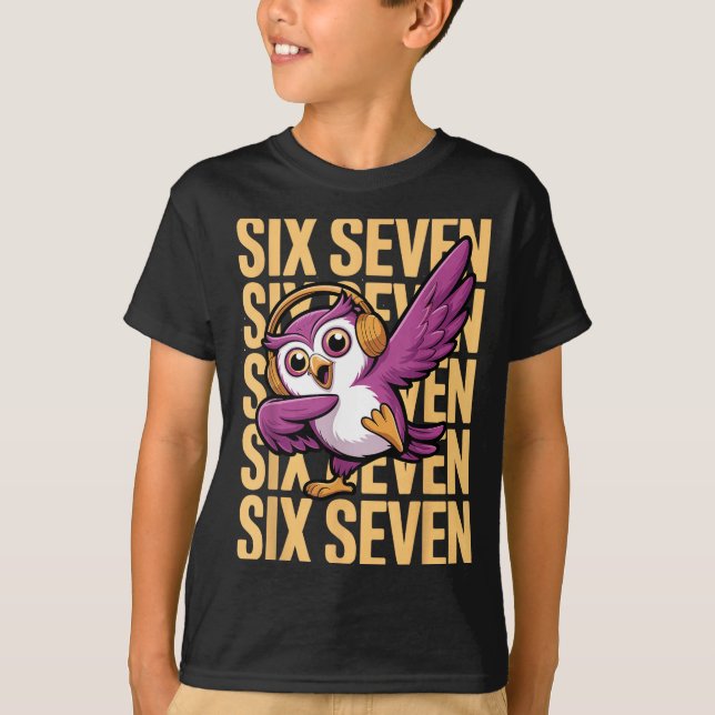 Funny Christmas Cool Owl Dabbing Xmas Dab Six Seve T-Shirt (Front)
