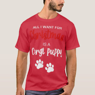 Funny Christmas Corgi Puppy Dog T-Shirt