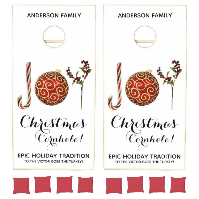 Funny Christmas cornhole with decorations Cornhole Set (Set)