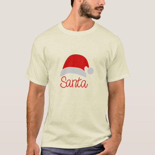 Funny Christmas Couple Matching Mr Santa Hat T_Shirt