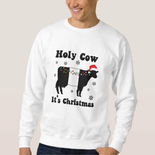 Funny Christmas Cow Beltie Belted Galloway Gift T_ Sweatshirt