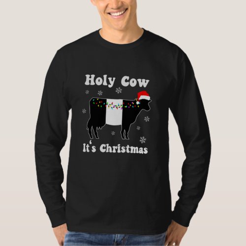 Funny Christmas Cow Beltie Belted Galloway Gift T_ T_Shirt