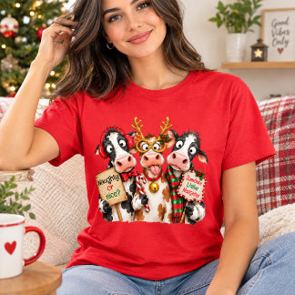 Funny Christmas Cow T-Shirt