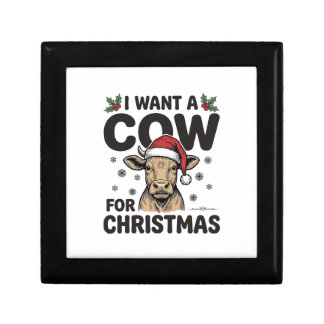 Funny Christmas Cow Vintage Holiday Shirt Design_1 Gift Box