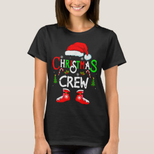 Funny Christmas Crew Xmas Squad Santa Family Pajam T-Shirt