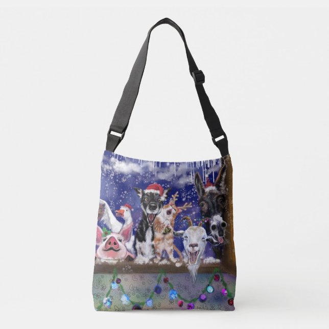 Funny Christmas Crossbody Bag (Front)