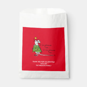 Funny Christmas Cute Mouse Tree Cartoon Favor Bag