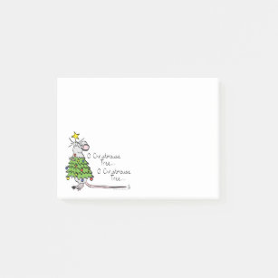 Funny Christmas Cute Mouse Tree Cartoon Post-it Notes