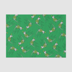 Funny Christmas Cute Mouse Tree Cartoon Tissue Paper