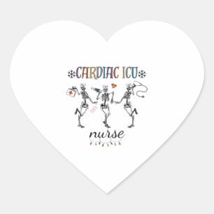 Funny Christmas CVICU Shirt Heart Sticker