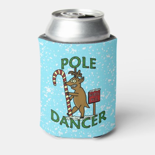 Funny Christmas Dancer Reindeer Pun Can Cooler