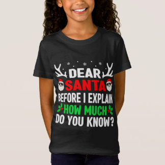 Funny Christmas Dear Santa I Can Explain T-Shirt