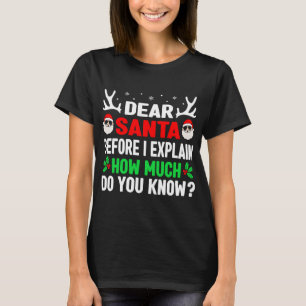 Funny Christmas Dear Santa I Can Explain T-Shirt