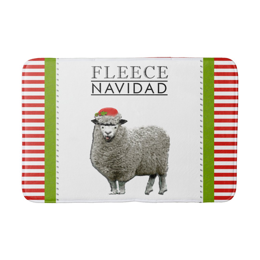 Funny Christmas Decor Bathroom Mat Zazzle