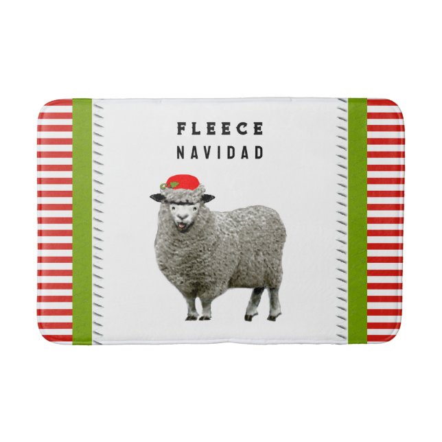 Funny Christmas Decor Bathroom Mat (Front)