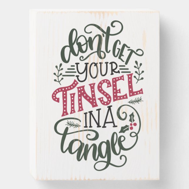 Funny Christmas Decor  Wooden Box Sign (Front Vertical)