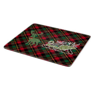 funny Christmas Deer Topiary Sleigh  Cutting Board