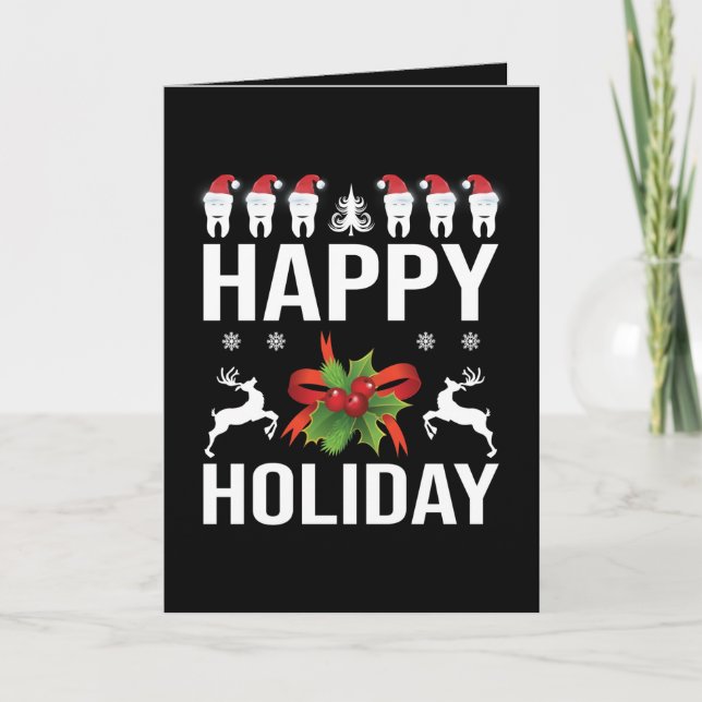 Funny Christmas Dentist office Holiday Card (Front)